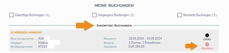 Meilenoptimieren Hotels Stornieren Zukuenftige Buchungen Bearbeitet