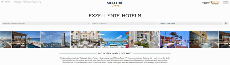 Moluxe Hotelsuche Cube