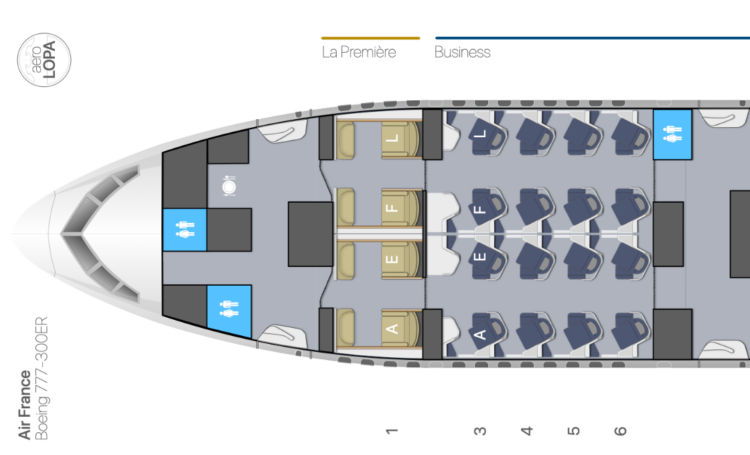 Air France La Premiere First Class Boeing 777 300 Seatmap Aerolopa