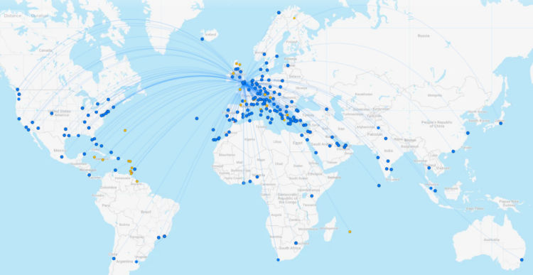 British Airways Streckennetz November 2024 Flightconnections