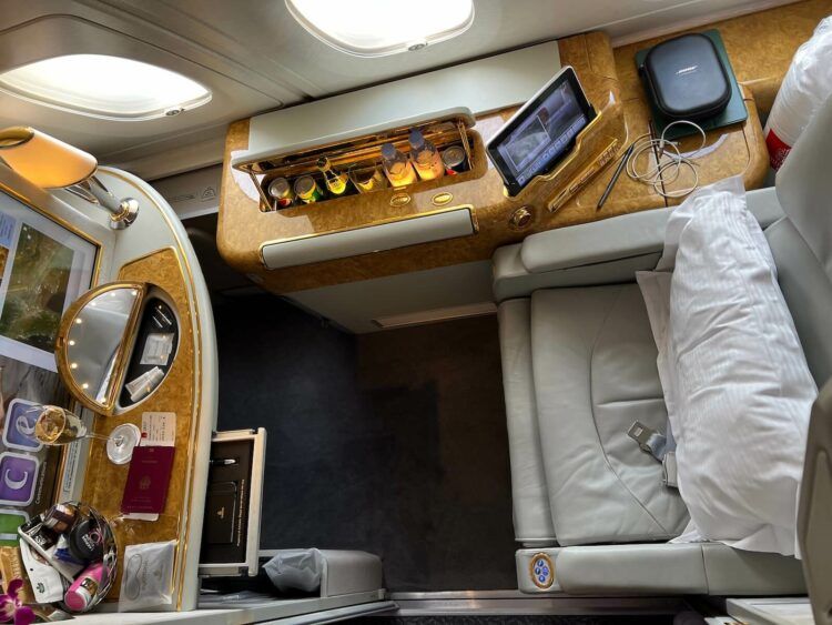 Emirates First Class Airbus A380 Sitz Von Oben