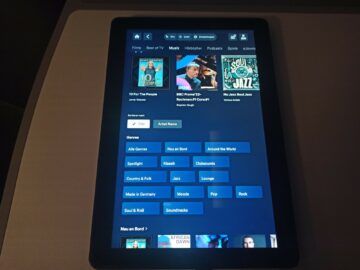 Lufthansa Allegris Business Class Airbus A350 Entertainmet Tablet 3