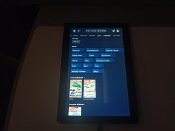 Lufthansa Allegris Business Class Airbus A350 Entertainmet Tablet 5