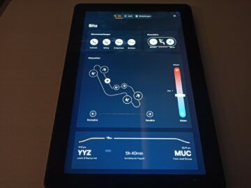 Lufthansa Allegris Business Class Airbus A350 Entertainmet Tablet Sitz 1