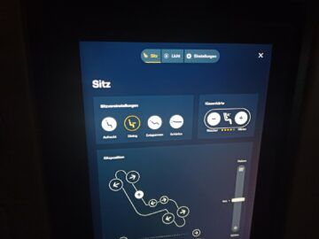Lufthansa Allegris Business Class Airbus A350 Entertainmet Tablet Sitz 2