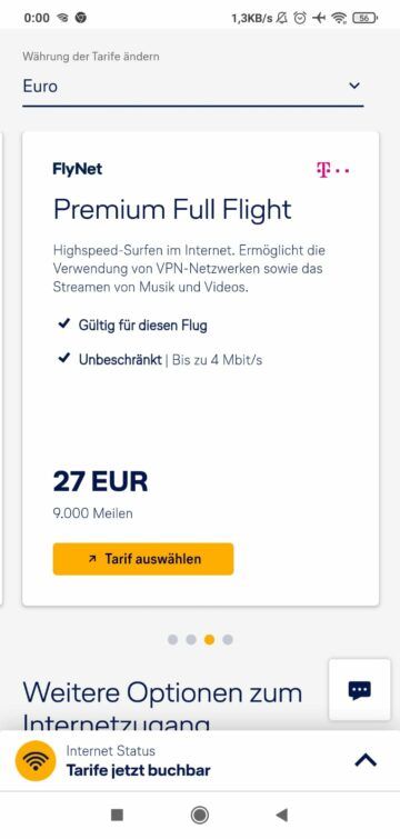 Lufthansa Allegris Business Class Airbus A350 Wifi 3