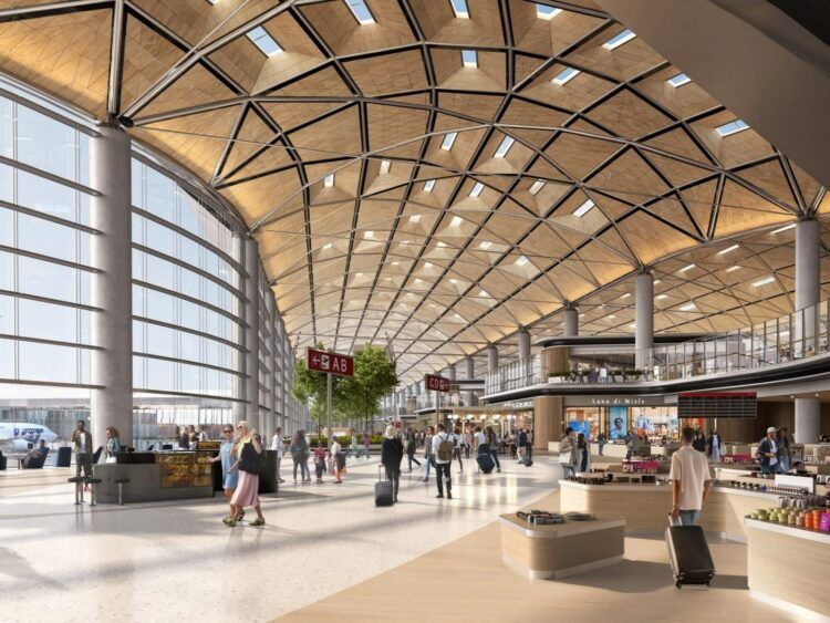 Neuer Flughafen Warschau Cpk Terminal Abflugbereich