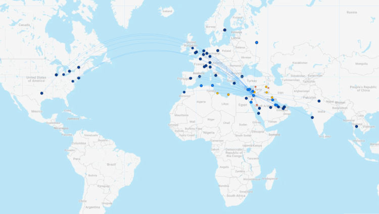 Royal Jordanian Streckennetz Oktober 2025 Flightconnections