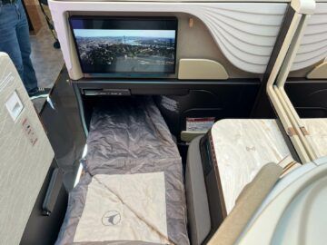 Turkish Airlines Crystal Business Class Farnborough Air Show Bett Oben