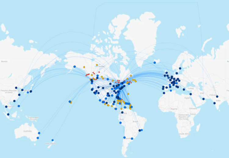 Air Canada Streckennetz September 2025 Flightconnections