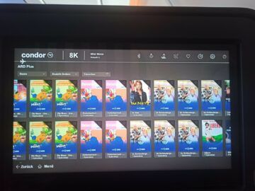 Condor Airbus A330neo Business Class Entertainment Bildschirm 8
