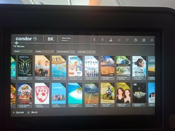 Condor Airbus A330neo Business Class Entertainment Bildschirm 9