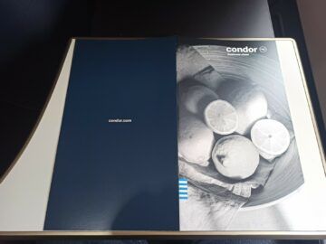 Condor Airbus A330neo Business Class Menuekarte 7