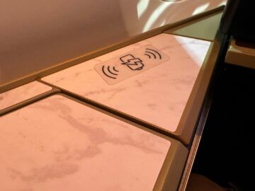 Etihad Airways Business Class Airbus A350 1000 Charging Dock