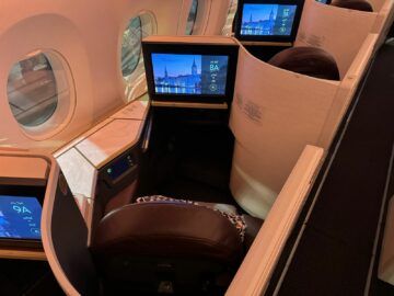 Etihad Airways Business Class Airbus A350 1000 Sitz Von Oben