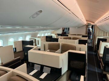 Etihad Airways Business Class Boeing 787 Blick In Die Kabine2