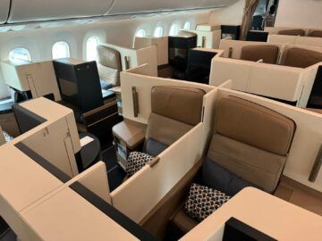 Etihad Airways Business Class Boeing 787 Kabine