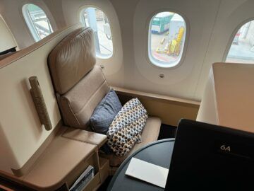 Etihad Airways Business Class Boeing 787 Sitz 6a