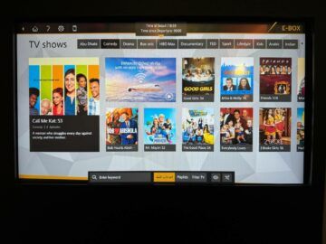 Etihad Airways Business Class Boeing 787 Tv Shows