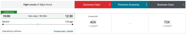 Miles And More Praemienflug Lufthansa Allegris Business Class Muenchen Chicago