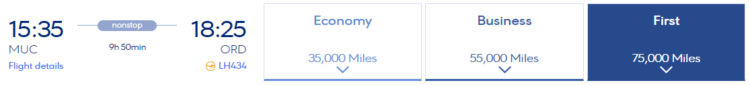Miles Bonus Praemienflug Lufthansa Business Class Muenchen Chicago