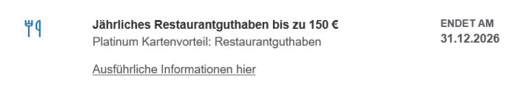 Amex Platinum Restaurant Guthaben 2026