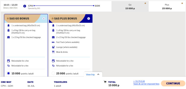 Eurobonus Praemienflug Sas Kopenhagen Nuuk Groenland