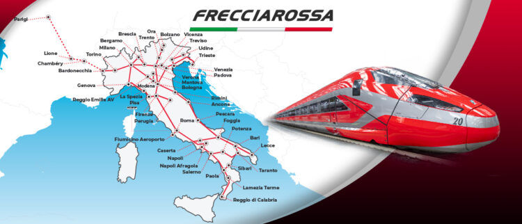 Trenitalia Frecciarossa Streckennetz
