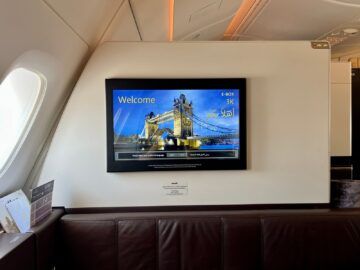 Etihad First Class Apartment A380 Bildschirm