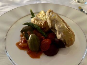 Etihad First Class Apartment A380 Essen Chicken