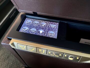 Etihad First Class Apartment A380 Sitzeinstellungen