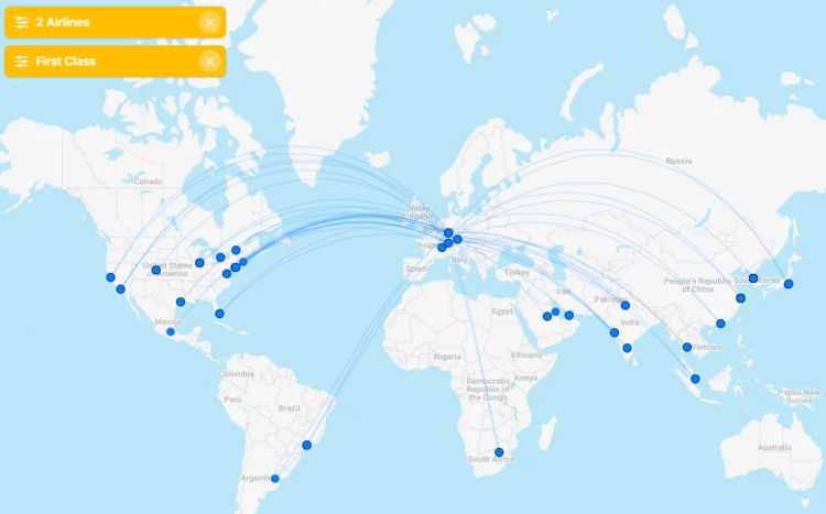 Flightconnections Lufthansa Und Swiss First Class Ziele