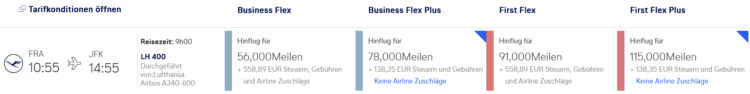 Miles And More Praemienflug Lufthansa First Class Frankfurt New York