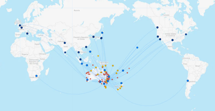 Qantas Streckennetz April 2025 Flightconnections