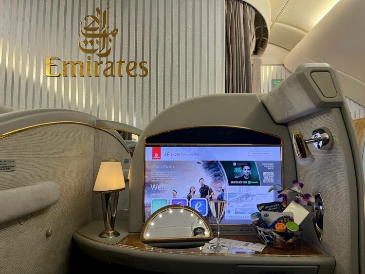 Emirates First Class Airbus A380 Sitz 1f
