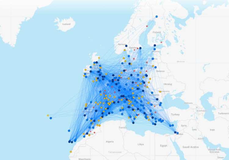 Ryanair Streckennetz Maerz 2025 Flightconnections