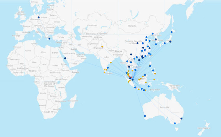 Scoot Streckennetz Januar 2025 Flightconnections