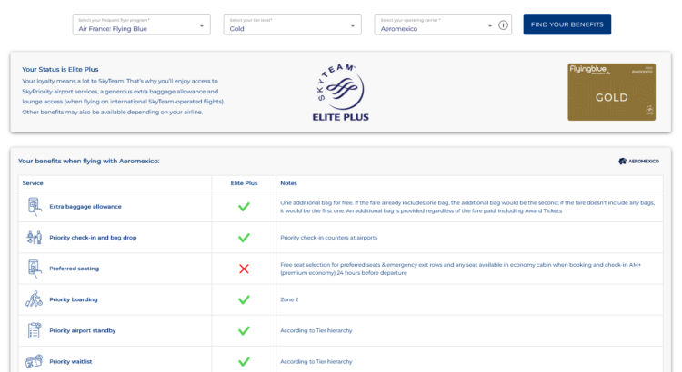 Skyteam Loyalty Benefits Calculator Beispiel