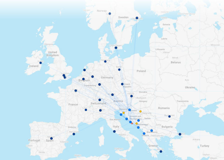 Croatia Airlines Streckennetz Februar 2025 Flightconnections