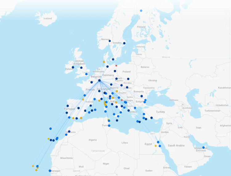 Luxair Streckennetz Juli 2025 Flightconnections