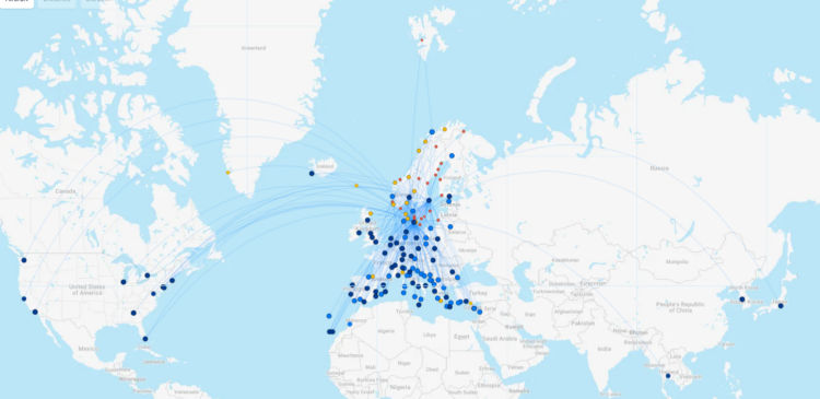 Sas Streckennetz April 2025 Flightconnections