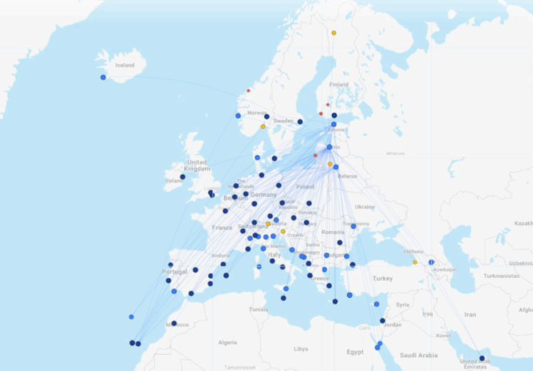 Air Baltic Streckennetz September 2025 Flightconnections