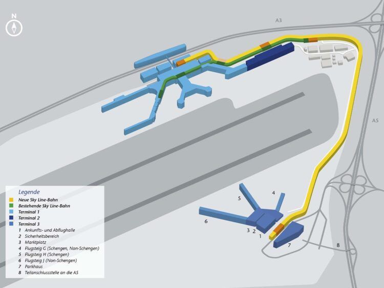 Frankfurt Flughafen Lageplan Terminal 3 Copyright