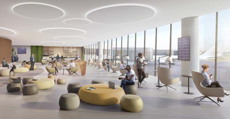 Frankfurt Flughafen Lounge Konzept Fraport Terminal 3 Copyright