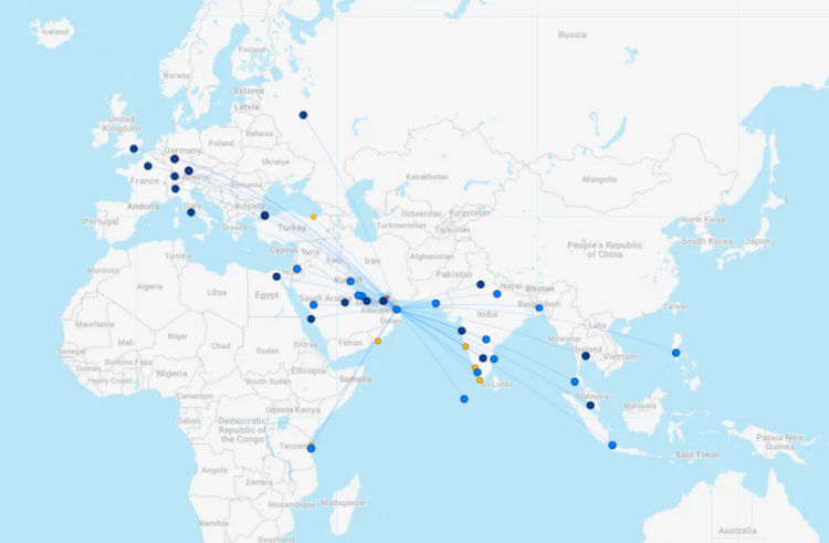 Oman Air Streckennetz April 2025 Flightconnections