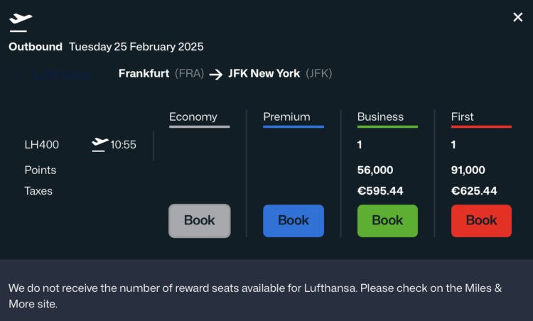 Seatspy 2025 Buchungklassen Onlinebuchung