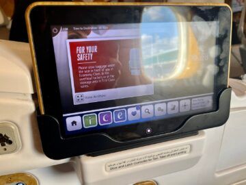 Emirates Boeing 777 300er Business Class Tablet