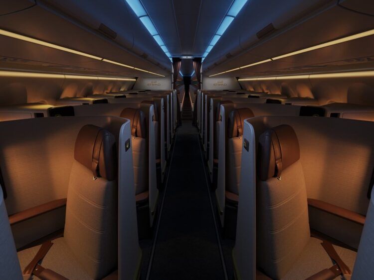 Etihad Airbus A321lr Business Class Kabine Copyright