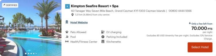 Ihg One Rewards Praemie Kimpton Seafire Resort Cayman Islands