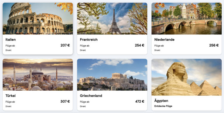 Skyscanner Alleorte Ergebnisse